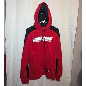 Under Armour Mens Red Hoodie Size Large Loose